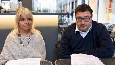 Chiara Puntar in Massimo Romita sta novinarje povabila v kavarno Eppinger (FOTODAMJ@N)