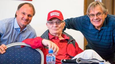 Z leve: Branko Zupan, Dragoslav Šekularac in Dario Frandolič avgusta lani