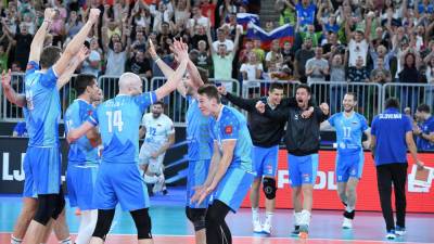 Veselje Slovencev po zmagi nad Iranom na zadnji pripravljalni tekmi pred SP