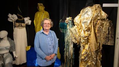 Marija Vidau na odprtju razstave o njenih kostumih v Kulturnem domu lani jeseni (FOTODAMJ@N)