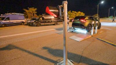 Pregledi avtomobilov v bližini videmskega stadiona