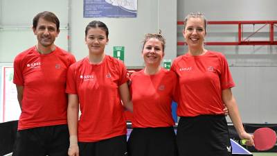 Z leve trener Saš Lasan, Leeloo Han Vukelja, Katja in Martina Milič (FOTODAMJ@N)