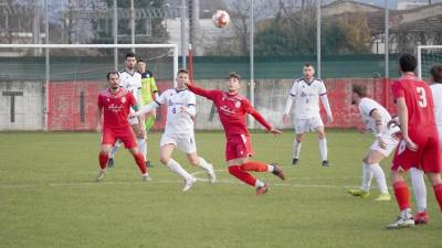 Juventina (na fotografiji Daniel Liut) bo današnjo domačo tekmo igrala v Mošu (ARHIV)