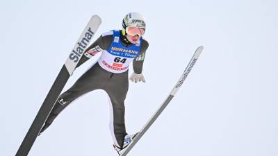 Anže Lanišek med današnjo tekmo (ANSA)