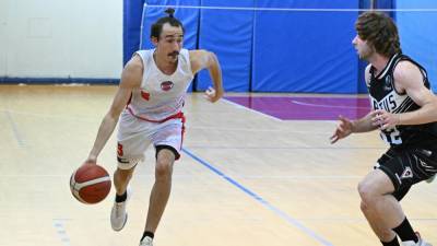 Sokolov košarkar Patrik Kojanec je prispeval 9 točk (FOTODAMJ@N)