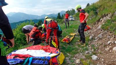 Na kraju nesreče so posredovali gorski reševalci GRS Tolmin in dežurna ekipa GRS na Brniku (GRS TOLMIN)