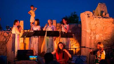 Utrinek sobotnega večera v cerkvici sv. Valentina na Sabotinu (JERNEJ HUMAR)