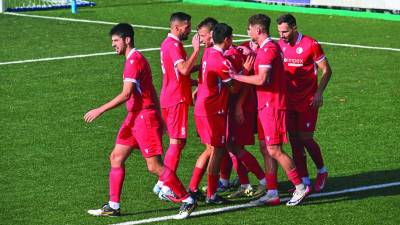 Veselje nogometašev Krasa Repen (FOTODAMJ@N)