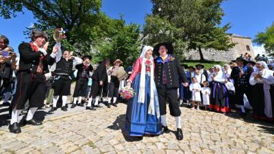 Prizor nedeljskega poročnega slavja na Kraški ohceti (FOTODAMJ@N)