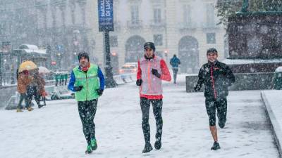 Sneženje v Turinu (ANSA)