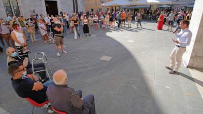 Francesco Bussani je na Trgu Marconi predstavil volilni program