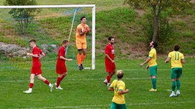 Nogometaši Sistiane Sesljana na sobotni pokalni tekmi proti Fiumicellu (FOTODAMJ@N)
