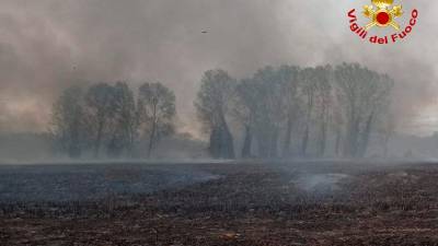 Silovit požar v Fiumicellu, na delu več gasilskih ekip in helikopterja