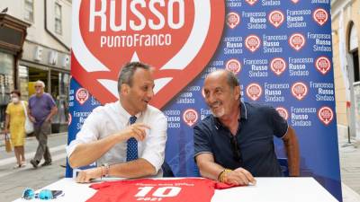 Županski kandidat Francesco Russo (levo) in PIno Roveredo (FOTODAMJ@N)
