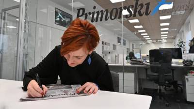 Ministrica za kulturo Republike Slovenije Asta Vrečko v uredništvu Primorskega dnevnika (FOTODAMJ@N)