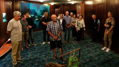 Za mikrofon je stopil tudi Bojan Makuc, eden od začetnikov čezmejne prireditve (KULTURNI DOM)