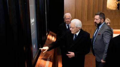 Razstavo o ezulih si je ogledal tudi italijanski predsednik Sergio Mattarella (ANSA)
