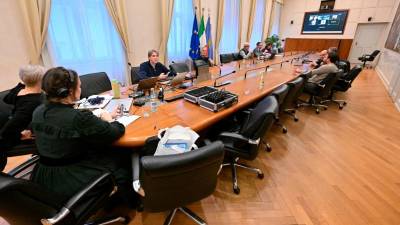 Za danes sklicana seja Institucionalnega paritetnega odbora za vprašanja slovenske manjšine je bila nesklepčna. Prisotnih je bilo osem članov (šest v živo in dva na daljavo) od skupnih dvajset (FOTODAMJ@N)