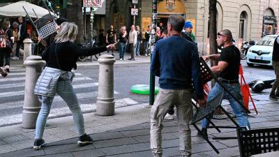 Skrajni desničarji so med letošnjo komemoracijo za Almeriga Grilza napadli antifašiste in policiste (FOTODAMJ@N)
