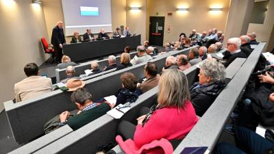 Jusarji so včeraj v dvorani Tessitori priredili posvet ob osmi obletnici soglasnega sprejetja zakona 168 iz leta 2017 (FOTODAMJ@N)