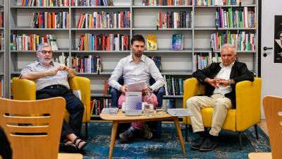 Z leve Milan Pahor, Štefan Čok in Gorazd Humar v NŠK (LUCA TEDESCHI/FOTODAMJ@N)