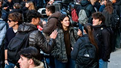 Študenti po opravljenem testu (LUCA TEDESCHI/FOTODAMJ@N)