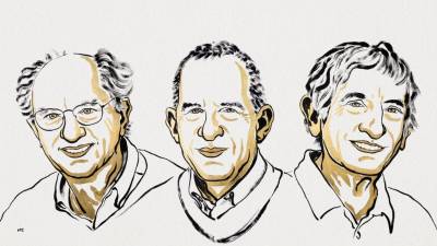 Portret Nobelovih nagrajencev za fiziko, z leve John Clarke, Michel H. Devoret in John M. Martinis (ANSA
