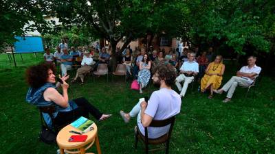 Z novinarko Marjo Novak Vogrič se je pogovarjal Gabriel Milic (FOTODAMJ@N)