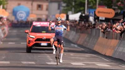 Francoz Julian Alaphilippe je zmagovalec 12. etape kolesarske dirke po Italiji (GIRO D’ITALIA/FACEBOOK)