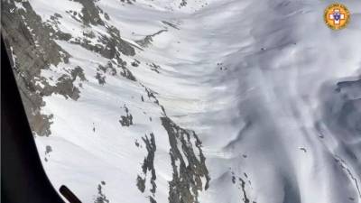 Prizorišče enega od dveh današnjih plazov (CNSAS)