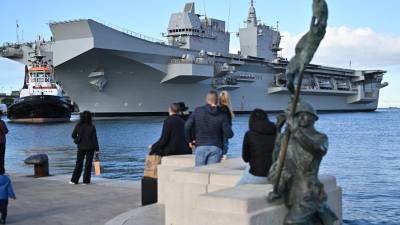 Večnamenska amfibijska ladja Trieste je največje plovilo v floti italijanske vojne mornarice