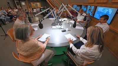 Uprizoritev igre Janeza Prepeluha Premagano obzidje v studiu C tržaške radijske postaje (FOTODAMJ@N)
