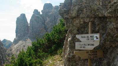 Gorska pot, ki pelje do koče Flaiban Pacherini (FLAIBAN PACHERINI)