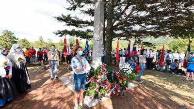 Osrednja slovesnost ob 90. obletnici ustrelitve bazoviških junakov ob spomeniku (FOTODAMJ@N)
