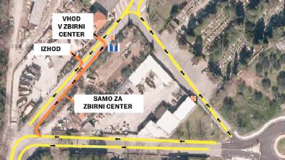Nova prometna ureditev ob zbirnem centru