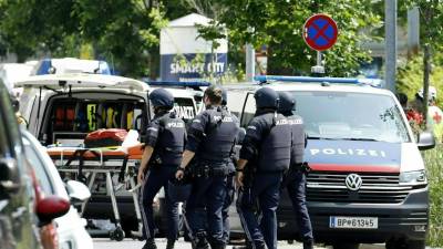 Policija na prizorišču streljanja v Gradcu