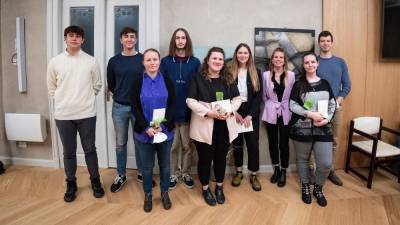 Nagrade so študentke in študentje prejeli v prenovljeni Peterlinovi dvorani (FOTODAMJ@N)