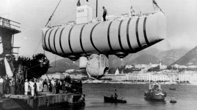 Originalni batiskaf Trieste hranijo v omorskem muzeju v Washingtonu v ZDA