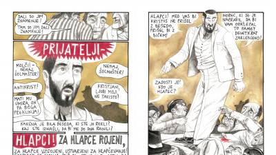 Iz stripa Andreja Rozmana Roze in Damijana Stepančiča: Hlapci – ko angeli omagajo