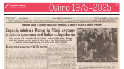 Jutri v Primorskem dnevniku priloga ob 50-letnici Osimskega sporazuma