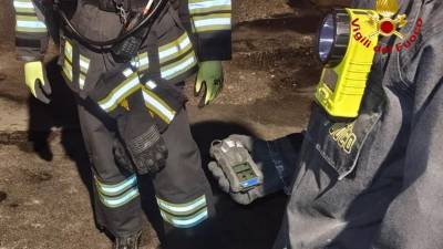 Med izvajanjem meritev v Gradišču (GASILCI)