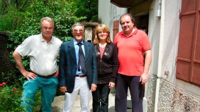 Z leve Bruno Rupel, Lelio Luttazzi, Rossana Rauber in Niko Tenze na Proseku leta 2008 (RUPEL/OSEBNI ARHIV)