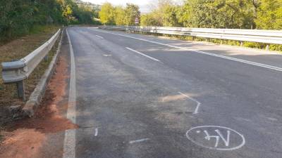 Cestni odsek, na katerem se je pripetila nesreča (DANIJEL CEK/PRIMORSKE NOVICE)