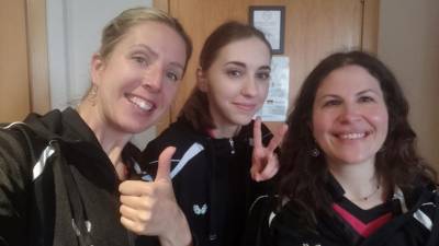 Martina Milič, Irene Favaretto in Katja Milič po dveh zmagah v Terniju