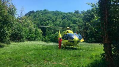 Na kraj je priletel reševalni helikopter, fotografija je simbolična (ARHIV)