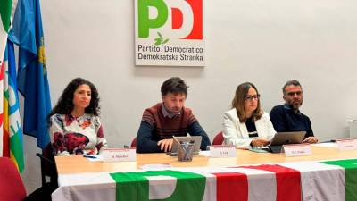 Program so predstavili z leve Manuela Mandler, Štefan Čok, Luisa Paglia in Giovanni Barbo