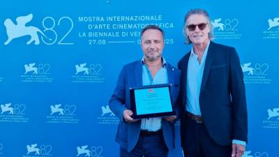 Devinsko-nabrežinski župan Igor Gabrovec (levo) in Ron Moss (OBČINA DEVIN-NABREŽINA)