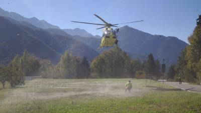 Prihod helikopterja v Solbico v Reziji
