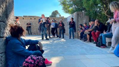 Italijanski šolniki v spominskem parku na Rabu