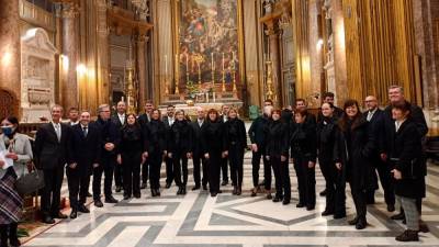Projektni zbor ZCPZ iz Trsta v baziliki dvanajstih apostolov v Rimu (ZCPZ TRST/FACEBOOK)